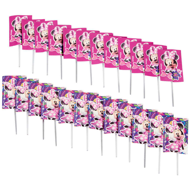 Minnie Mouse Cupcake Toppers, 24-Count