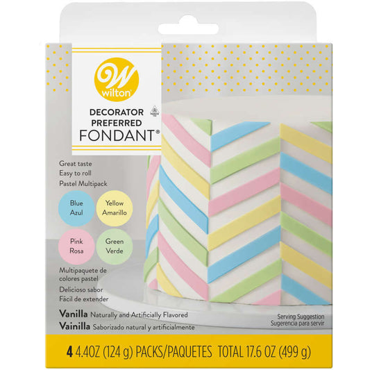 Decorator Preferred Pastel Fondant, paquete de 4 glaseado de fondant 