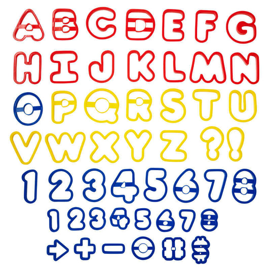 Alphabet and Number Cookie Cutter Set