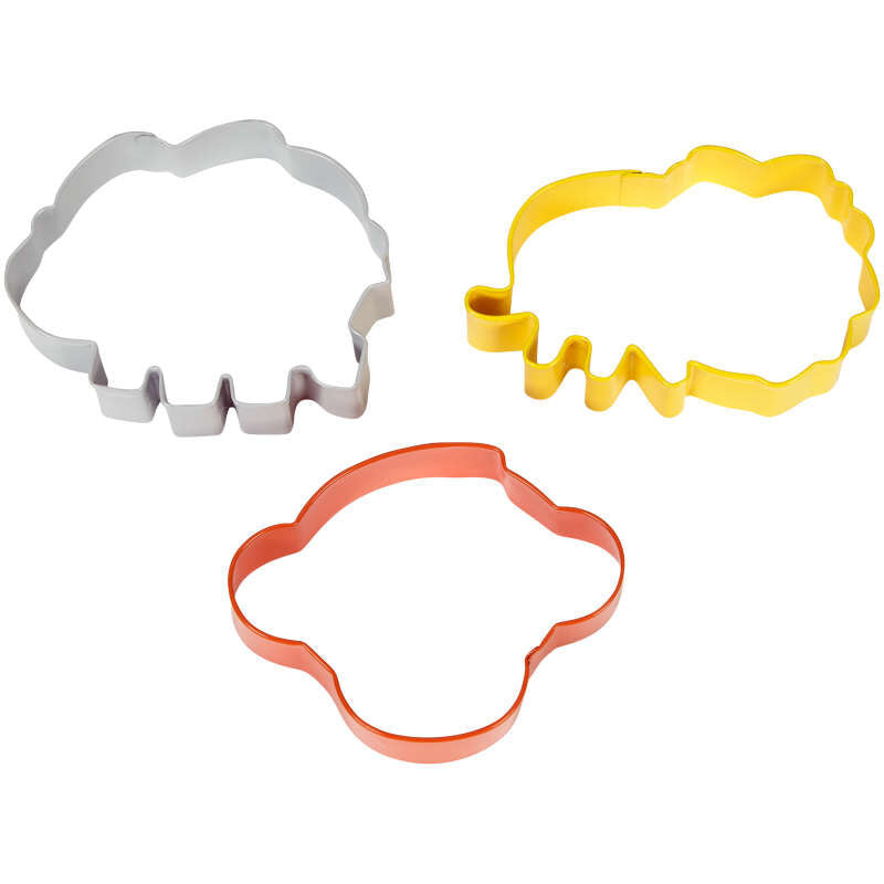 Safari Cookie Cutter Set, 3-Piece (Elephant, Lion & Monkey)