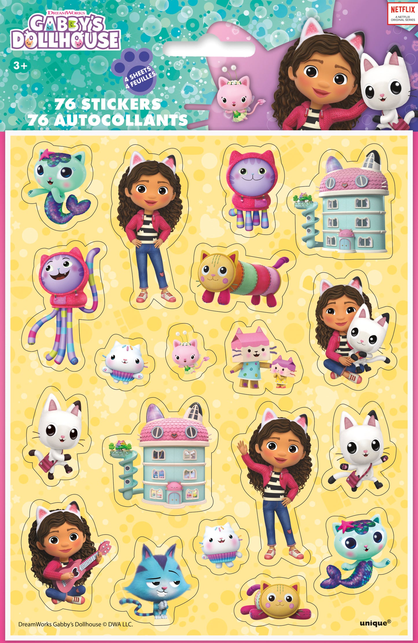 Gabby's Dollhouse Sticker Sheets, 4ct