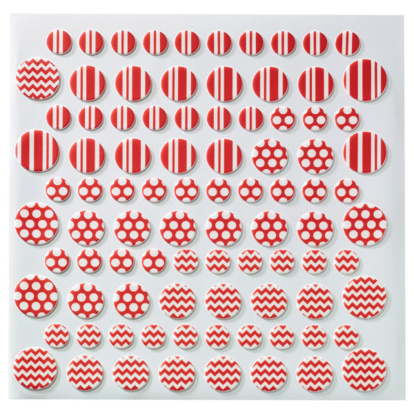 Printed Primary DecoShapes® Dots Fondant