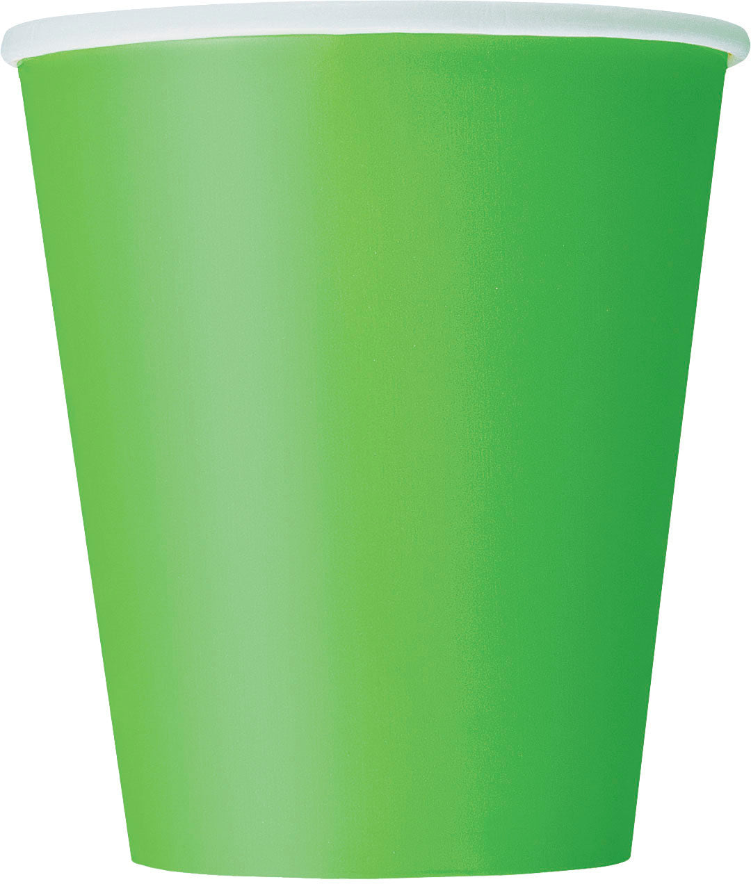 Vasos de papel sólidos verde lima de 9 oz, 8 unidades