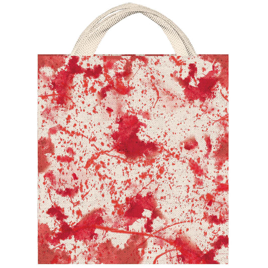 Bloody Canvas Treat Bag, 14.75" x 13.5"