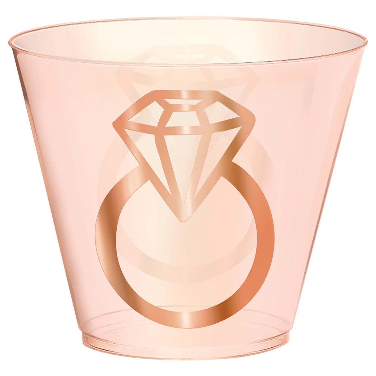 Vasos de plástico con anillo de diamantes de 9 oz, 30 unidades