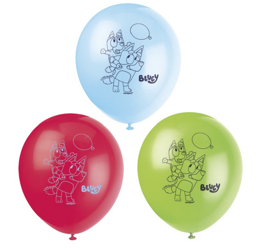 Bluey 12" Latex Balloons, 8ct