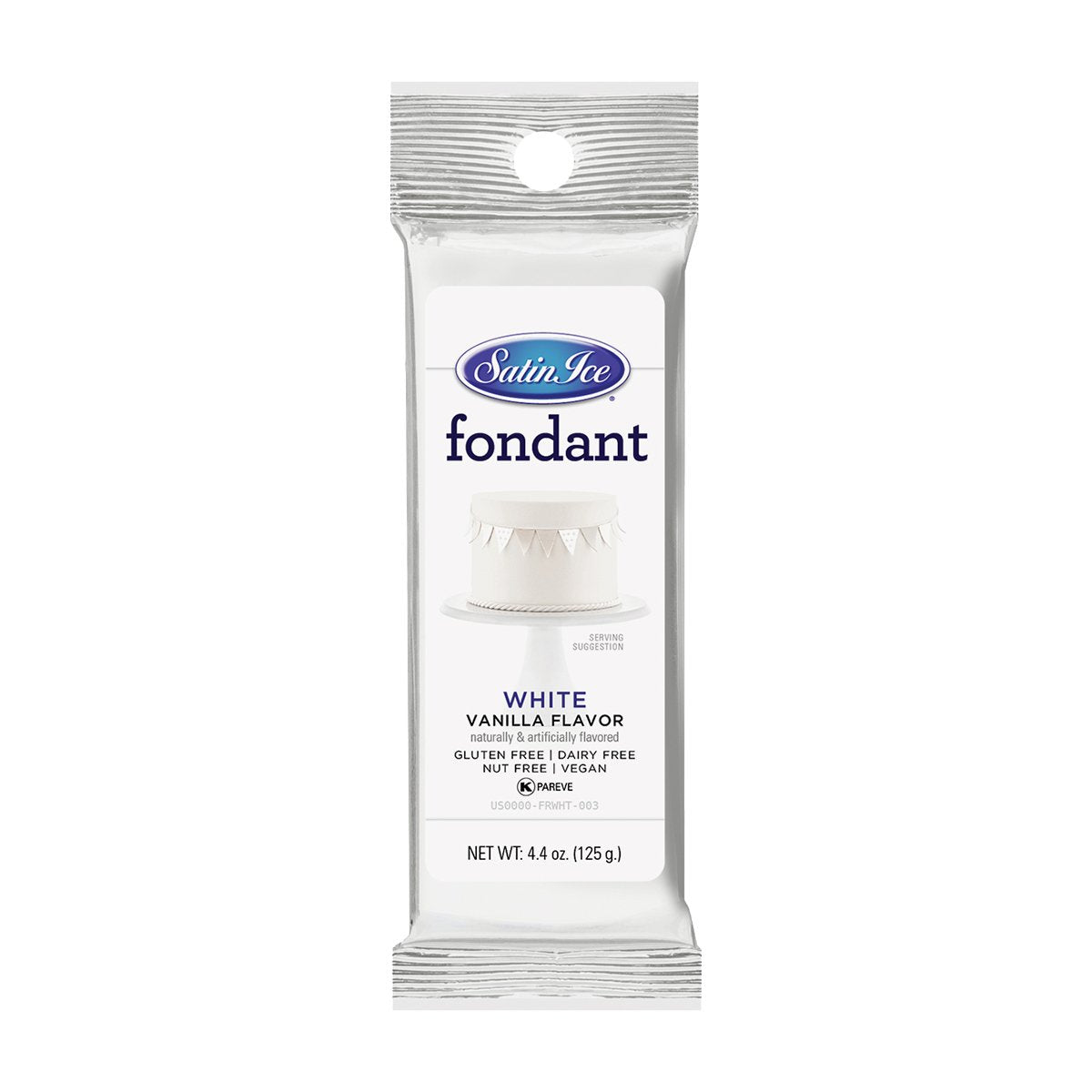 Fondant de vainilla blanca - Paquete de 4.4 oz