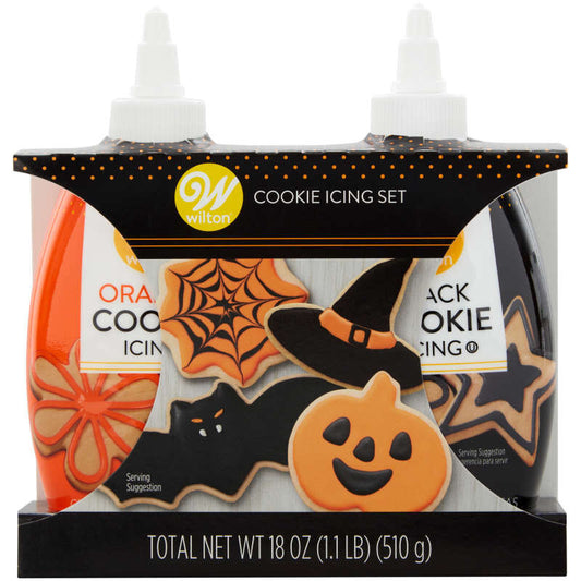 Black and Orange Cookie Icing Set