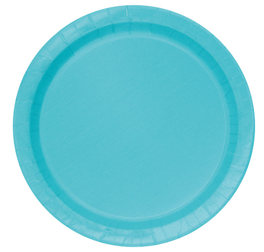 Terrific Teal Round 9" Dinner Plates, 16ct