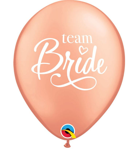 Globos de látex Team Bride de 11", 10 unidades