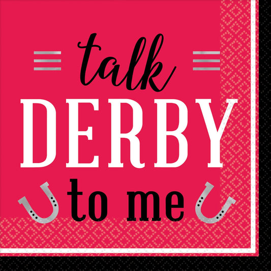 Servilletas para bebidas Derby Day - Talk Derby To Me, 16 unidades