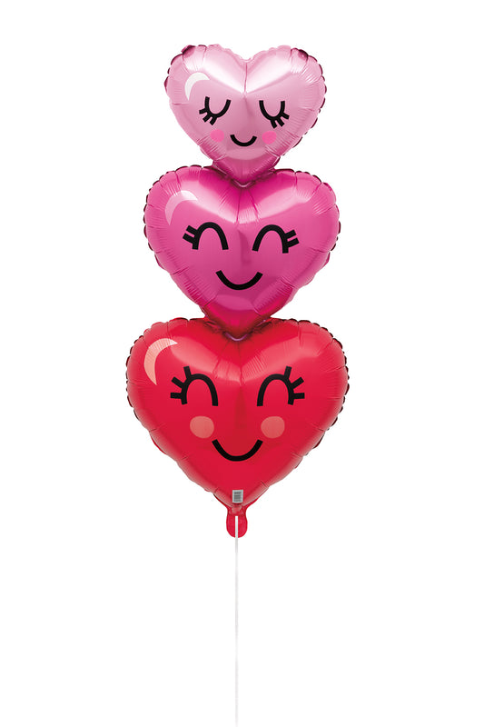 Globo de aluminio con forma gigante de 41" Happy Hearts, 1 ct