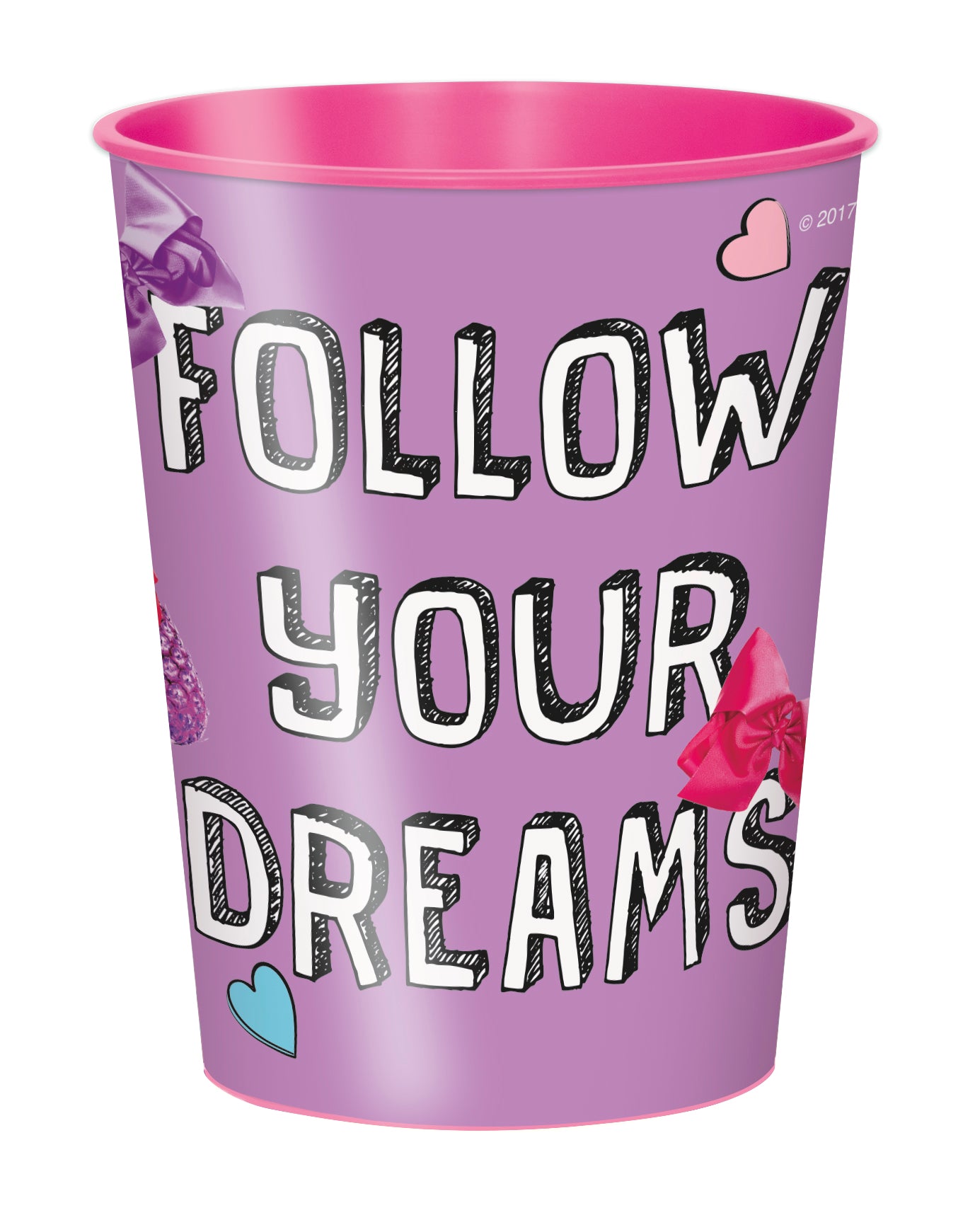 Dream JoJo Siwa Vaso de plástico para estadio, 16 onzas, 1 unidad