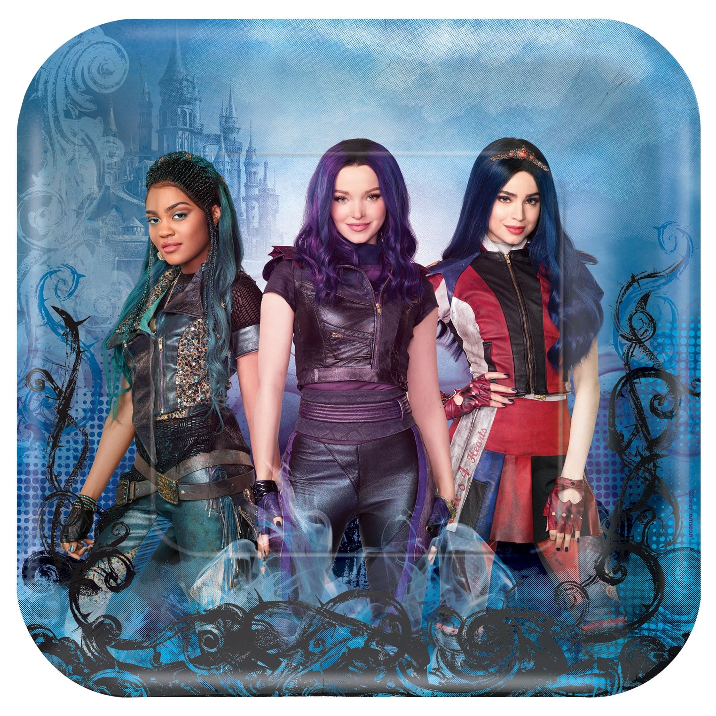 ©Disney Descendants 3 Square Plates, 9"