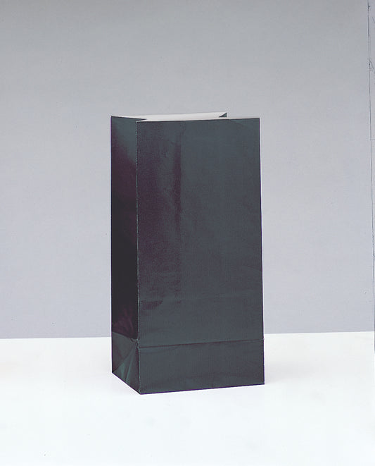 Black Paper Party Bags, 12ct