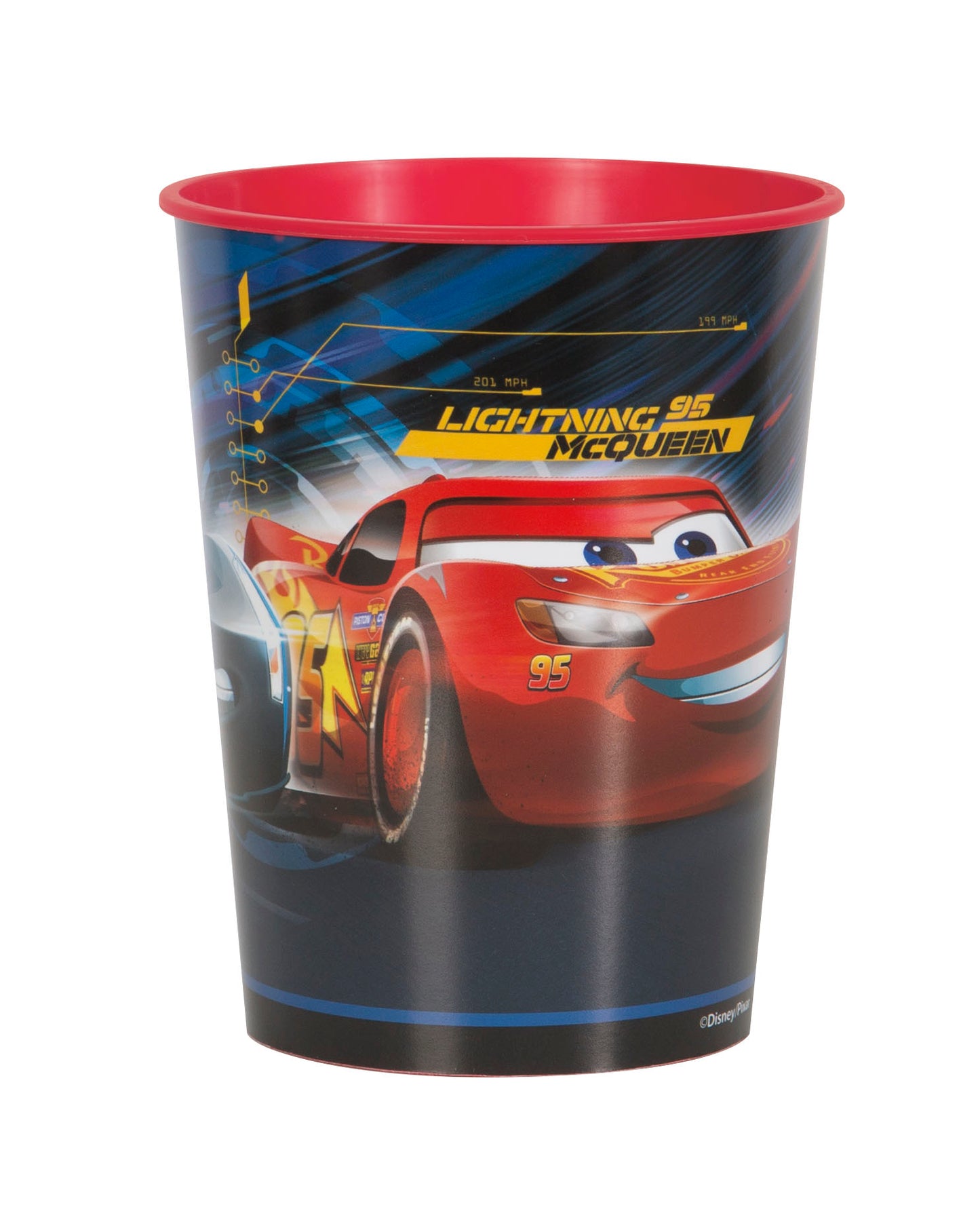 Disney Cars 3 Movie Vaso de plástico tipo estadio, 16 oz, 1 unidad