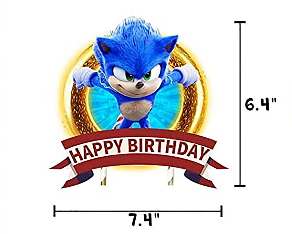 SONIC THE HEDGEHOG Party Edible Cake topper image