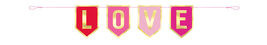 Foil "Love" Pennant Banner, 3ft