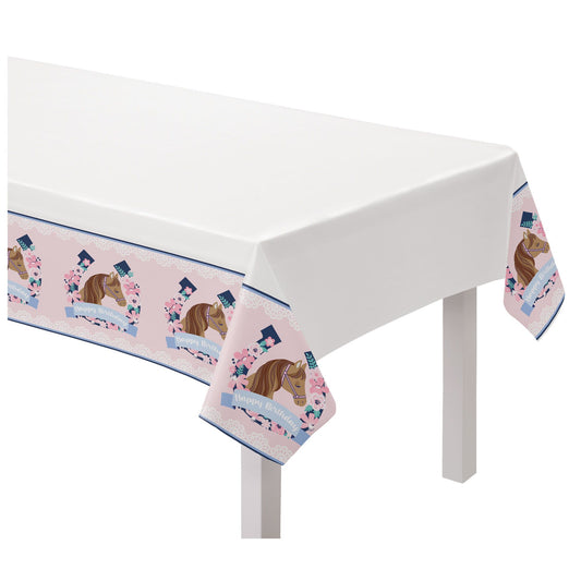 Saddle Up Plastic Table Cover