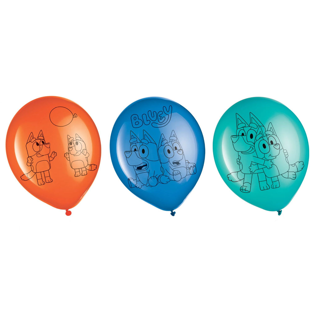 Bluey 12 Latex Balloons - 6ct