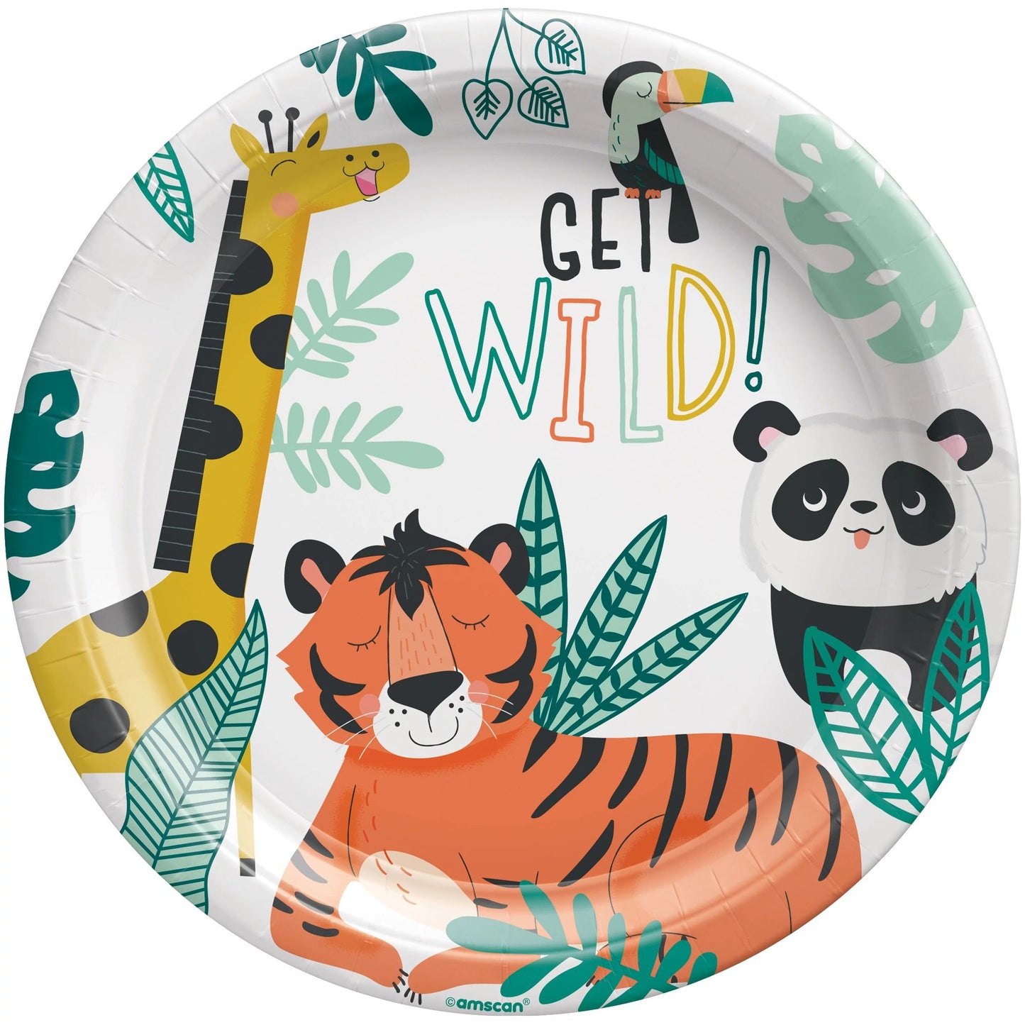 Get Wild Birthday 9" Round Plates, 8ct