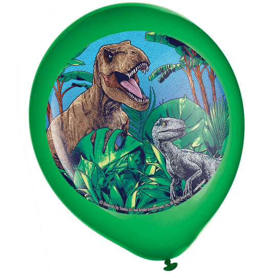 Globos de látex Jurassic World Into the Wild, 5 unidades