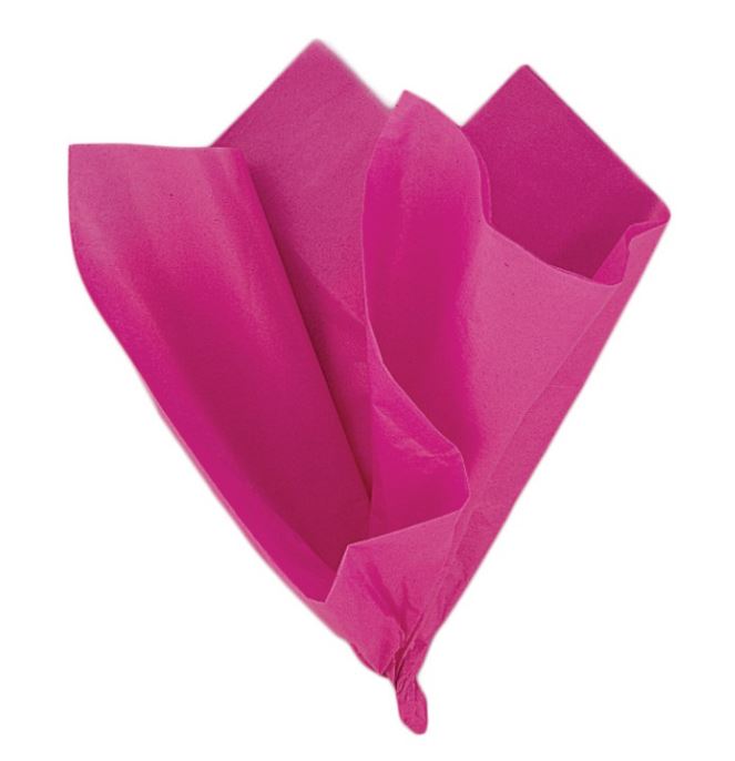 Hojas de pañuelos de color rosa intenso, 10 unidades