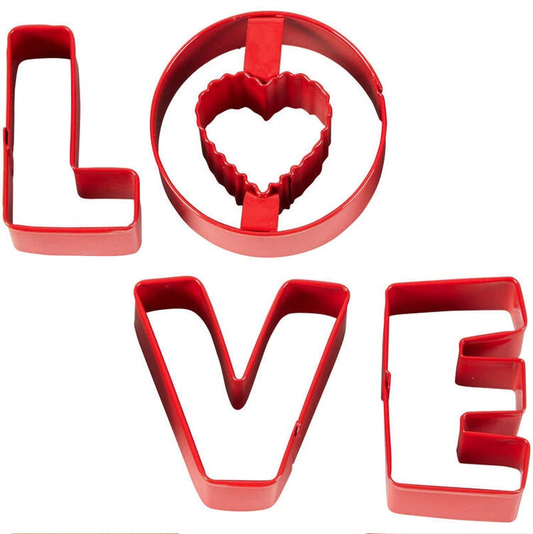 Love Cookie Cutter Set, 4-Piece