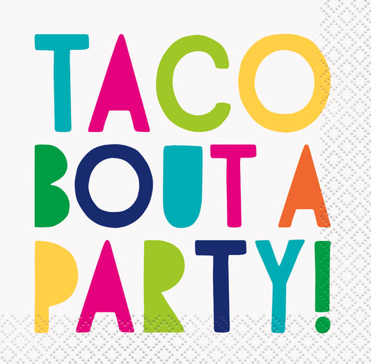 Servilletas para bebidas Taco Bout a Party, 16 unidades