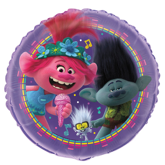 Globo de aluminio de 18" de la gira mundial de los Trolls