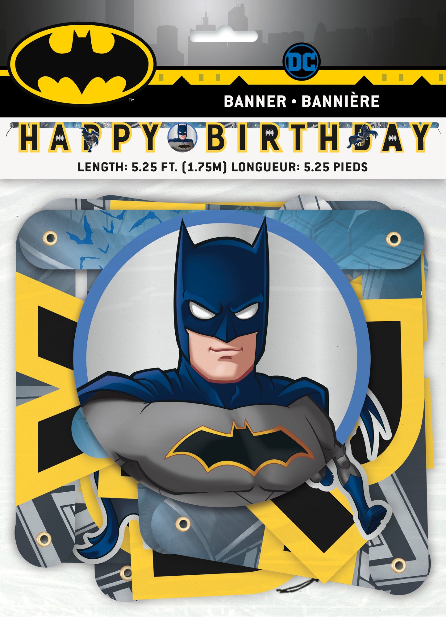 Banner de feliz cumpleaños de Batman, 1 unidad 