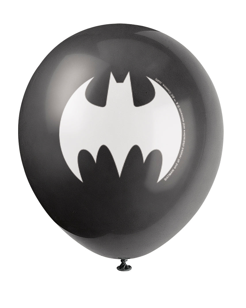 Globos de látex Batman de 12", 8 unidades