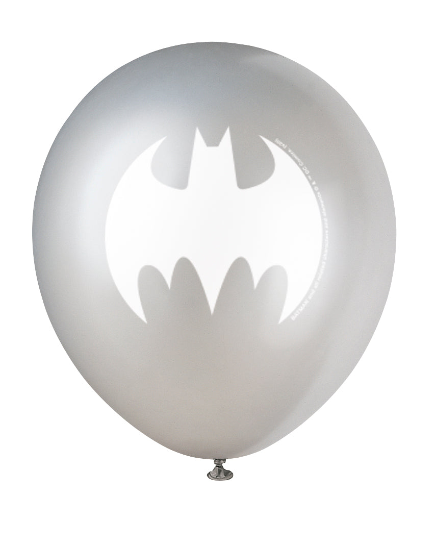 Globos de látex Batman de 12", 8 unidades