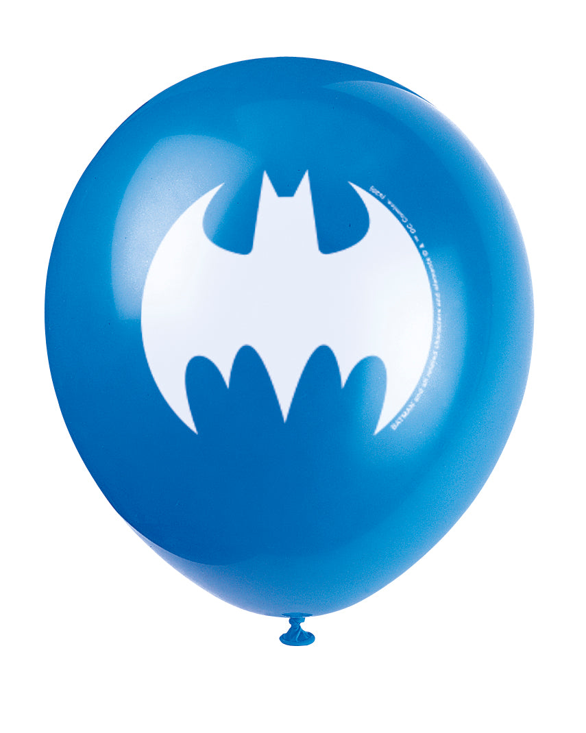 Globos de látex Batman de 12", 8 unidades