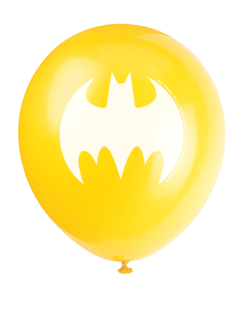 Globos de látex Batman de 12", 8 unidades