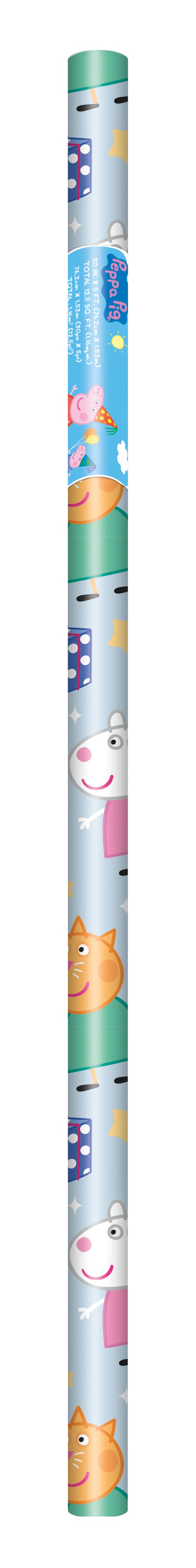 Peppa Pig Gift Wrap, 30in x 5ft, 1ct