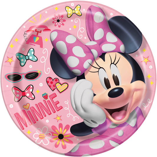 8 Platos de Minnie Mouse de 9 "