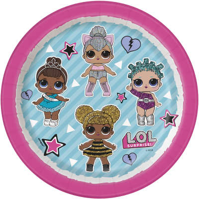 LOL Surprise Round 7" Dessert Plates, 8ct