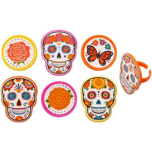 Anillos para Cupcakes Surtido Día de los Muertos