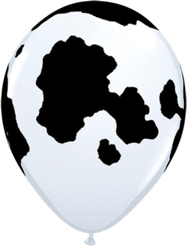 11" Holstein Cow Latex Balloon, 1ct