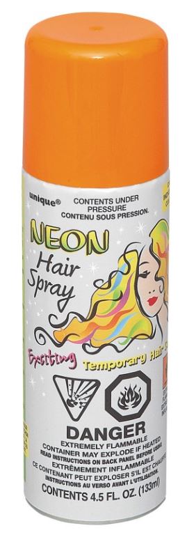 Spray para el cabello naranja neón, 4.5 fl oz