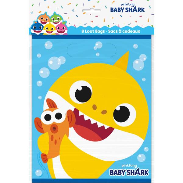 Baby Shark Loot Bags, 8ct