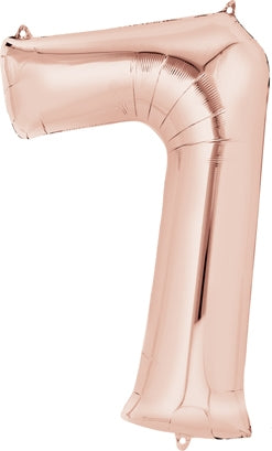 Anagram 34" Numeral 7 Balloon - Rose Gold