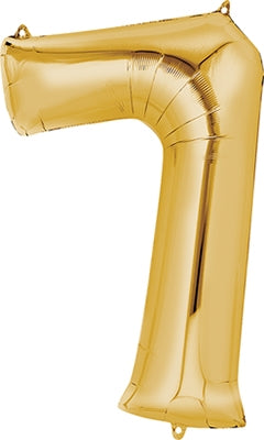 Anagram 34" Numeral 7 Balloon - Gold