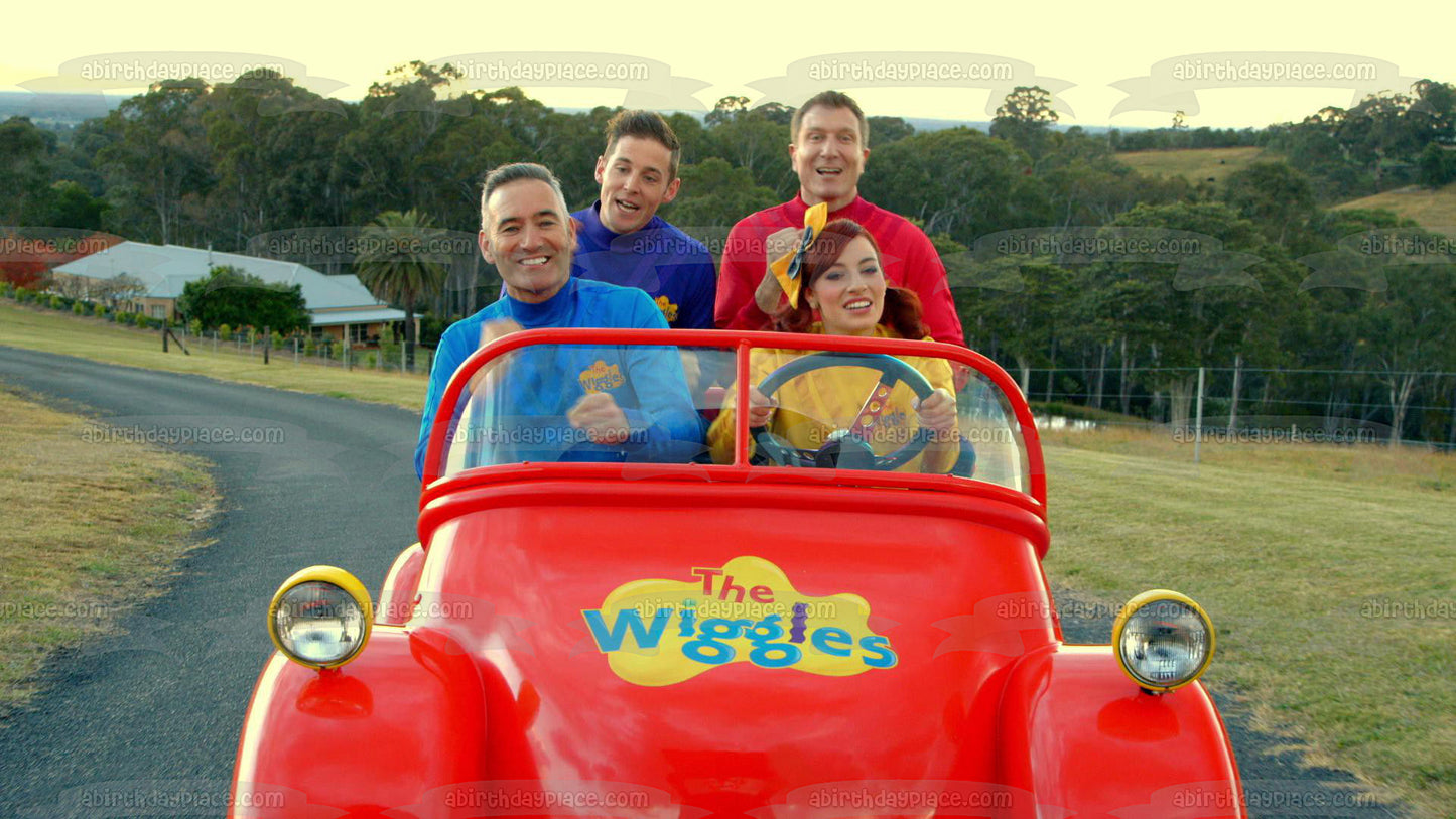 The Wiggles with Emma The Wiggles Car Edible Cake Topper Image ABPID00003