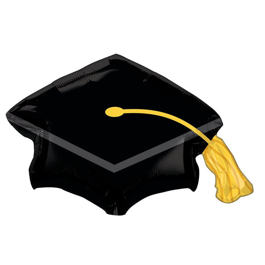 Black Grad Cap 31" Foil Balloon