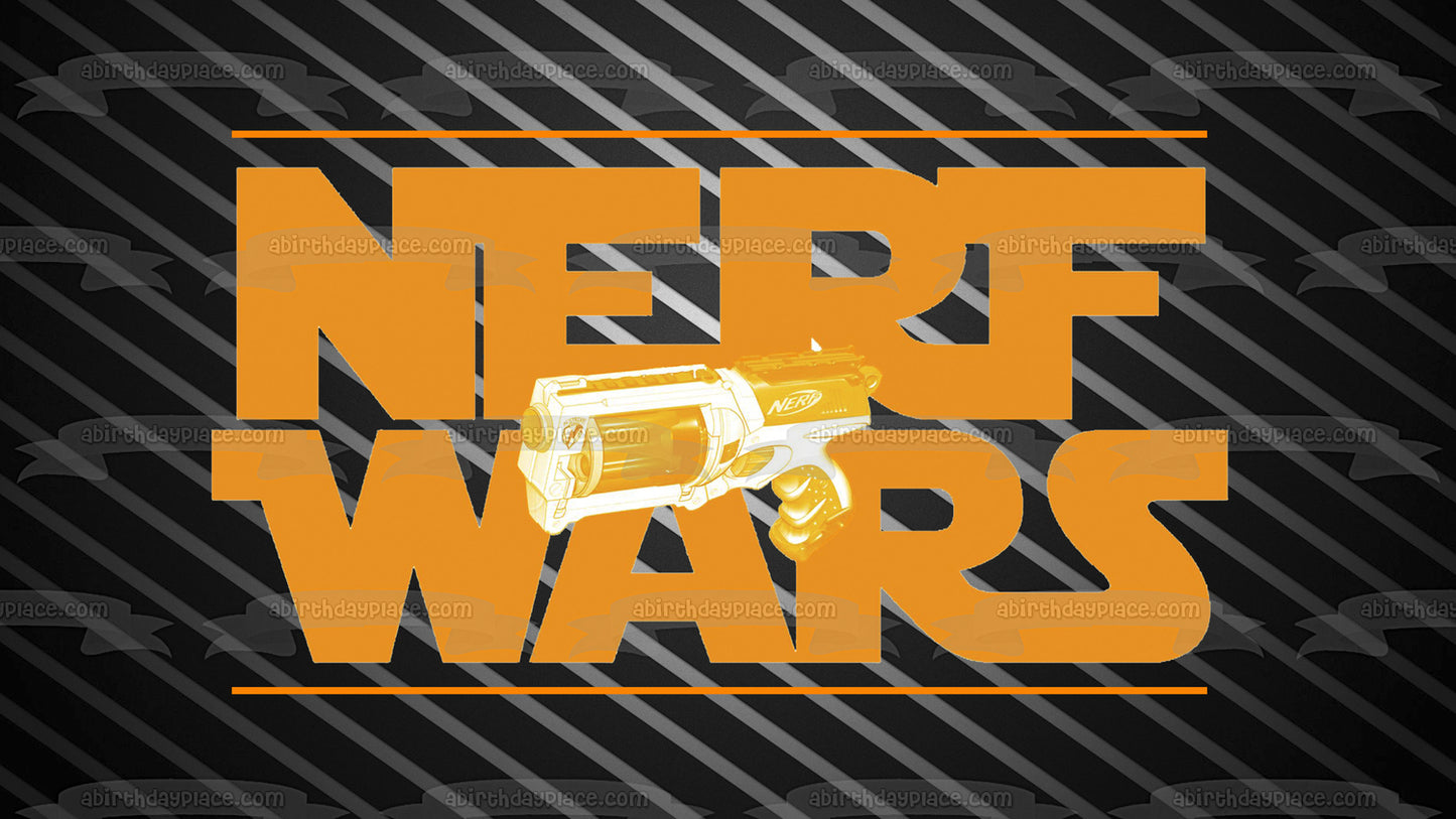 NERF Wars NERF Gun Battle Event Edible Cake Topper Image ABPID00071