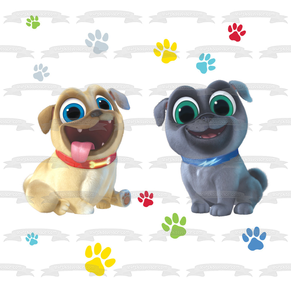 Puppy Dog Pals Puppy Paw Prints Bingo Rolly - Decoración comestible para tarta, imagen ABPID00175 