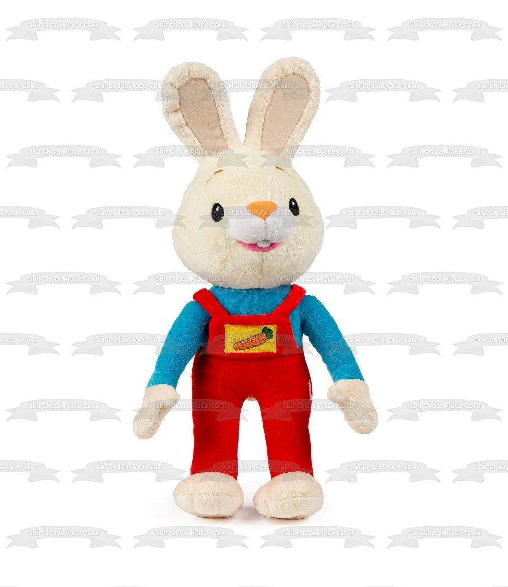 Harry the Bunny Plush Doll Carrot Edible Cake Topper Image ABPID00183