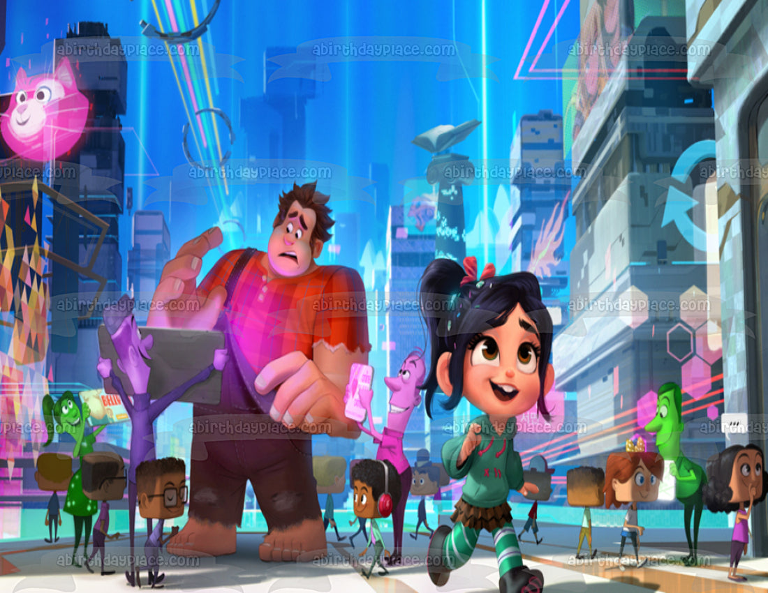 Wreck-It-Wralph 2 Ralph rompe Internet Vanellope Von Shweetz Imagen comestible para decoración de tarta ABPID00233 